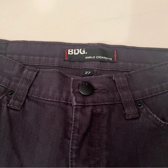 BDG Jeans Womens Size 27 Black Stretch Ankle Cigarette Lightweight Comfort Fit - Picture 5 of 8